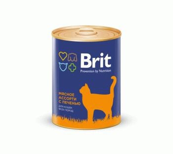 Brit Консервы для кошек Мясное ассорти с печенью - 5