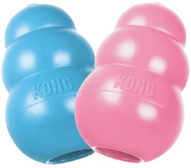 KONG Puppy игрушка для щенков классик M 8х5 см средняя цвета в ассортименте: розовый, голубой - 5