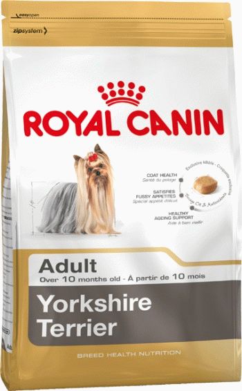 YORKSHIRE TERRIER ADULT Корм для взрослых собак породы Йоркширский терьер в возрасте от 10 месяцев - 6