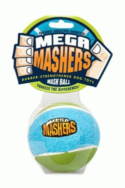 R2P Игрушка для собак Mega Masher ”Мячик” 9 см вспененная резина с покрытием теннисного мяча,