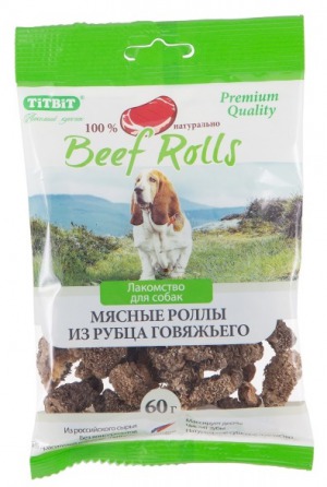 ТитБит Роллы мясные Beef Rolls - пакет 60 г - уменьшенная 6