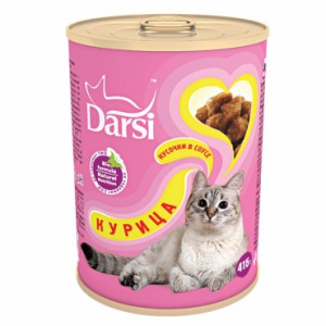 Darsi Консервированный корм для кошек Курица кусочки в соусе