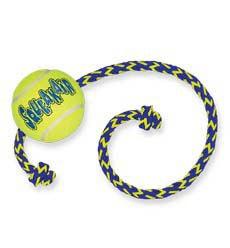 Kong игрушка для собак Air ”Теннисный мяч” с канатом