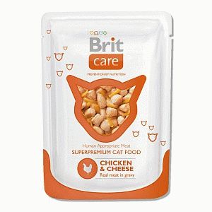 Brit Суперпремиальный влажный корм для кошек Курица и сыр - 5