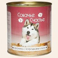Собачье счастье Консервы для собак в желе Баранина/Потрошки 750гр - 5