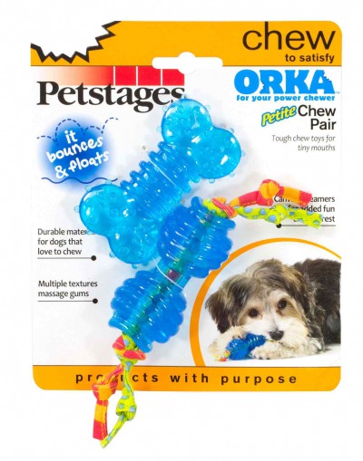 Petstages набор из двух игрушек для собак мелких пород ”ОРКА косточка+гантеля” 7см ультра-мини - 5