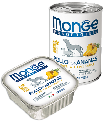 Monge Dog Monoproteico Монопротеиновые консервы Только курица с рисом и ананасами - 5