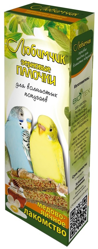 Любимчик Палочки Медово-яичное лакомство для волнистых попугаев - 5