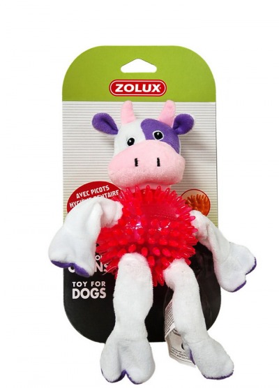 Zolyuks игрушка плюшевая (хлопок+термопластичная резина) для собак ”Корова” - 5