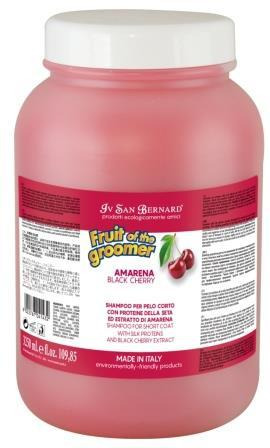 ISB Fruit of the Grommer Black Cherry Шампунь для короткой шерсти с протеинами шелка - 5
