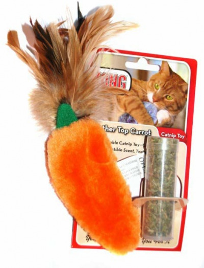 KONG игрушка для кошек ”Морковь” плюш с тубом кошачьей мяты - 5