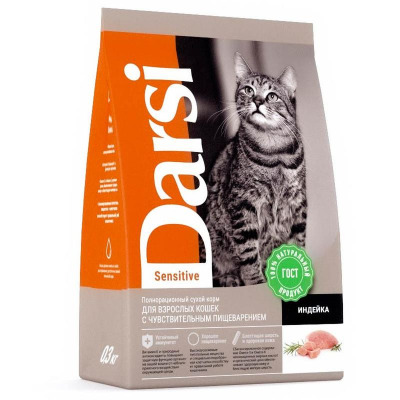Darsi Сухой корм для кошек с чувствительным пищеварением Sensitive - 5