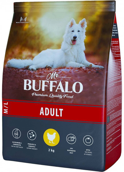 Mr.Buffalo ADULT M/L Сухой корм для собак средних и крупных пород Курица - 5