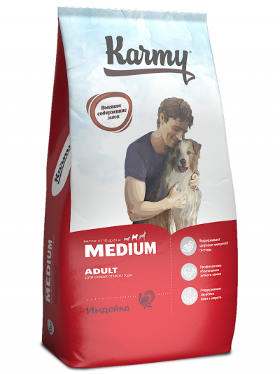 Karmy Medium Adult Сухой корм для собак средних пород с Индейкой - 5