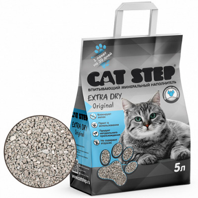 Наполнитель впитывающий минеральный CAT STEP Extra Dry Original - 5