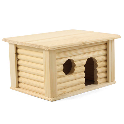 Домик с плоской крышей для мелких животных деревянный - 4