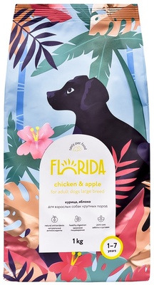 FLORIDA Сухой корм для взрослых собак крупных пород с Курицей и яблоком - 5