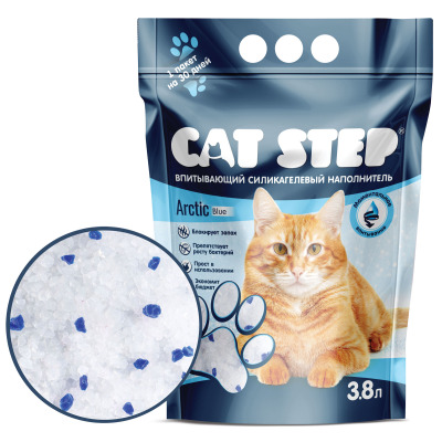 Наполнитель впитывающий силикагелевый CAT STEP Arctic Blue - 5
