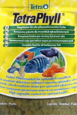 Tetra Phyll корм в хлопьях для всех видов рыб