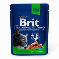 Brit Влажный корм для кастрированных котов и стерилизованных кошек Курица