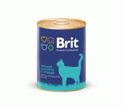 Brit Консервы для кошек Мясное ассорти с птицей