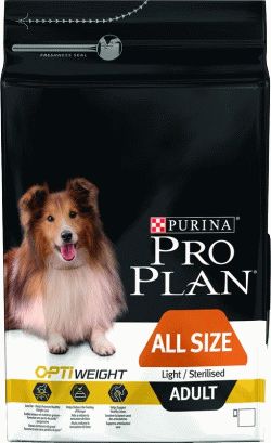 ProPlan Сухой корм для склонных к избыточному весу и/или стерилизованных взрослых собак всех пород Курица и Рис