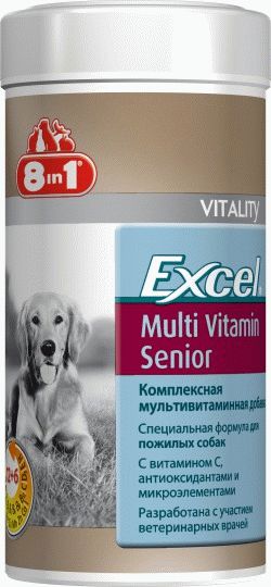 8in1 Excel Мультивитамины для пожилых собак