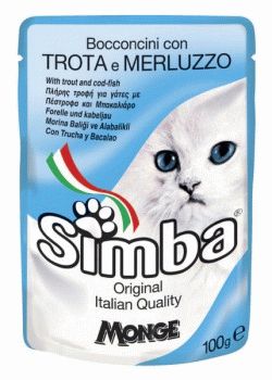 Simba Cat Pouch пауч для кошек форель/треска 100 гр