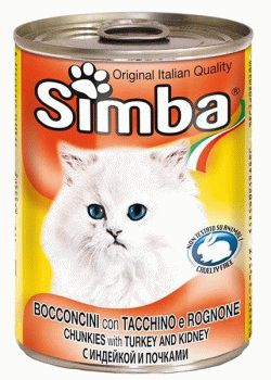 Simba Cat консервы для кошек паштет курица с индейкой 400 гр