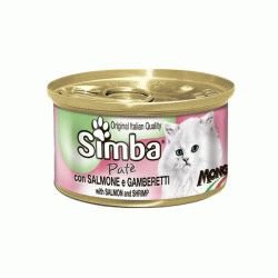 Simba Cat Mousse мусс для кошек лосось/креветки 85 гр