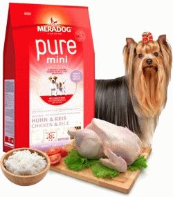 Pure Mini Adalt Корм для собак мелких пород с проблемами в питании/аллергиями Курица и Рис,