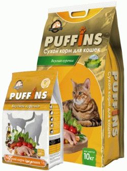 Puffins Вкусная курочка корм для кошек