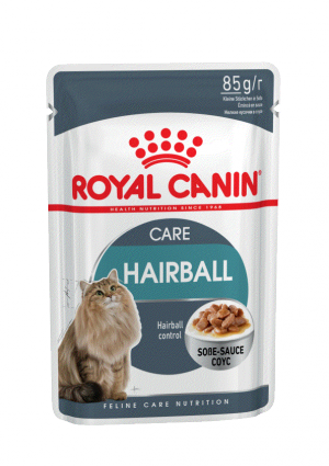 Royal Canin HAIRBALL CARE (В СОУСЕ) Влажный корм для взрослых кошек (мелкие кусочки в соусе)