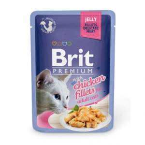 Brit Влажный корм для кошек Кусочки из куриного филе в желе