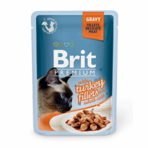 Brit Влажный корм для кошек Кусочки из филе индейки в соусе