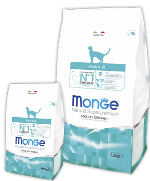Monge HAIRBALL Cat Корм для выведения шерсти из желудка
