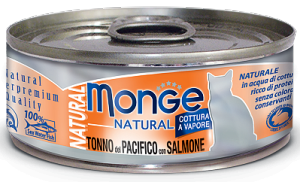 Monge Cat Natural Консервы с тунцом и лососем