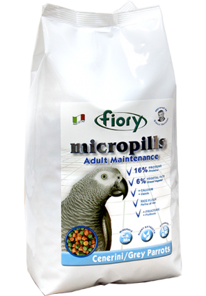 FIORY Micropills Grey Parrots корм для серых африканских попугаев