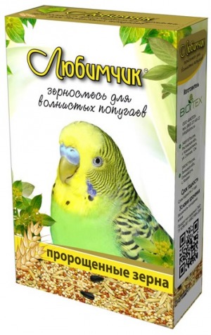 Любимчик с пророщенными зернами для волнистых попугаев