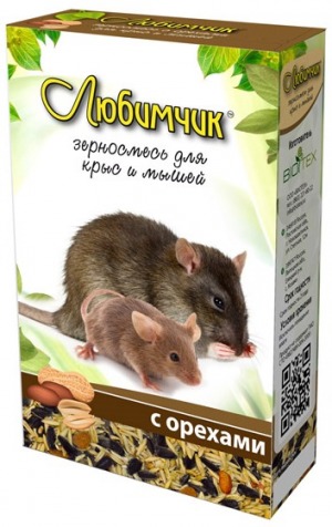 Любимчик с орехами для декоративных крыс и мышей