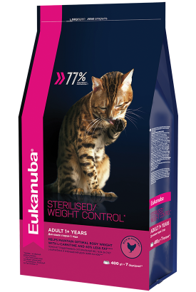 Eukanuba ADULT STERILISED/ WEIGHT CONTROL Сухой корм для взрослых стерилизованных кошек и кошек с избыточным весом