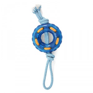 TRIOL TPR13 Игрушка для собак из термопластичной резины ”Кольцо с верёвкой”