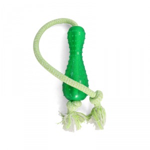 TRIOL TPR15 Игрушка для собак из термопластичной резины ”Кегля с верёвкой”
