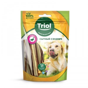 TRIOL Сытный сэндвич из утки для собак