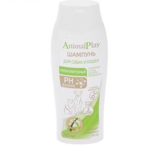 Animal Play-Гипоаллергенный шампунь с аминокислотами и экстрактом шалфея для собак и кошек