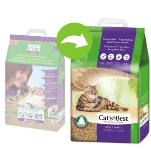 Cat’s Best Smart Pellets древесный комкующийся наполнитель для длинношерстных кошек - уменьшенная 1