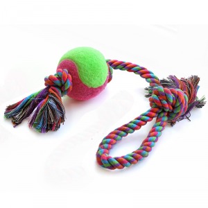 Игрушка для собак ”Верёвка с петлей, 2 узла и мяч”