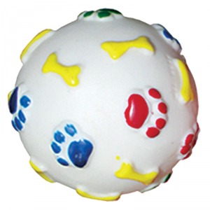 Игрушка для собак из винила ”Мяч с лапками и косточками”