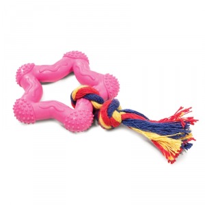 TRIOL Игрушка для собак из ц/литой резины ”Звездочка с веревкой”