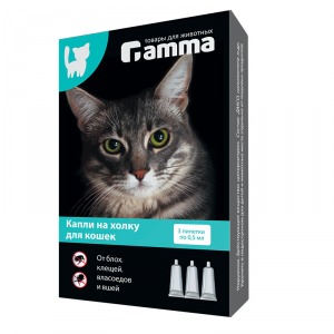 Gamma капли для кошек инсектоакарицидные